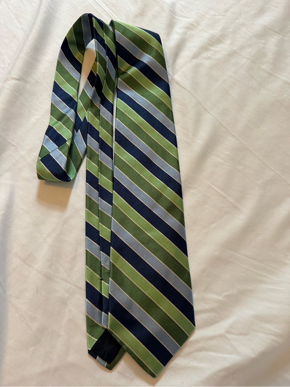 Brooks Brothers Classic Striped Green & Navy Men’s Tie